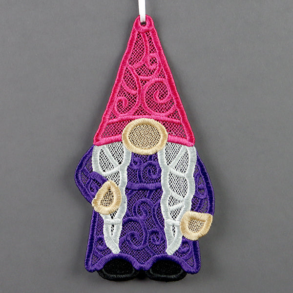 Charming Lady Gnome Ornament (Lace)