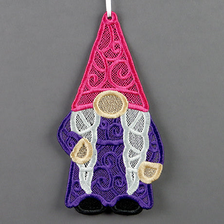 Charming Lady Gnome Ornament (Lace)