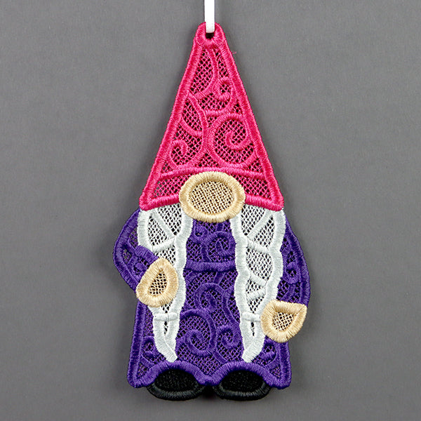 Charming Lady Gnome Ornament (Lace)