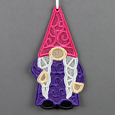 Charming Lady Gnome Ornament (Lace)