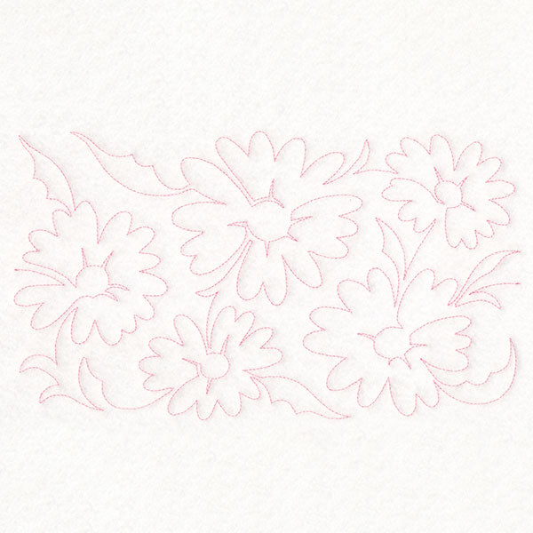 Spring Flowers - Daisies (Edge-to-Edge Quilting)