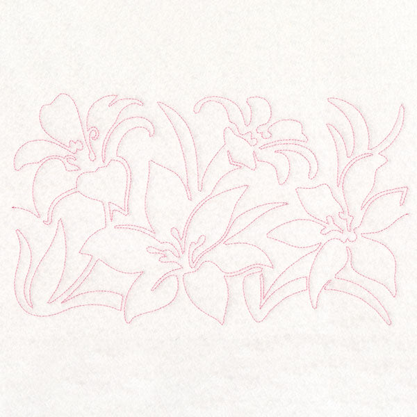 Spring Flowers - Lilies (Edge-to-Edge Quilting)