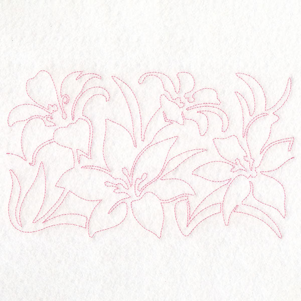 Spring Flowers - Lilies (Edge-to-Edge Quilting)