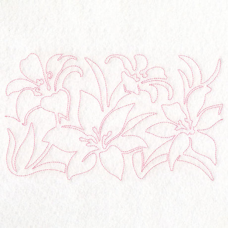 Spring Flowers - Lilies (Edge-to-Edge Quilting)
