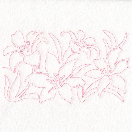 Spring Flowers - Lilies (Edge-to-Edge Quilting)