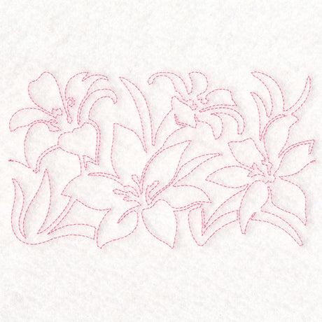 Spring Flowers - Lilies (Edge-to-Edge Quilting)