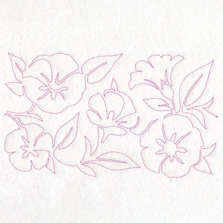 Spring Flowers - Morning Glories (Edge-to-Edge Quilting)