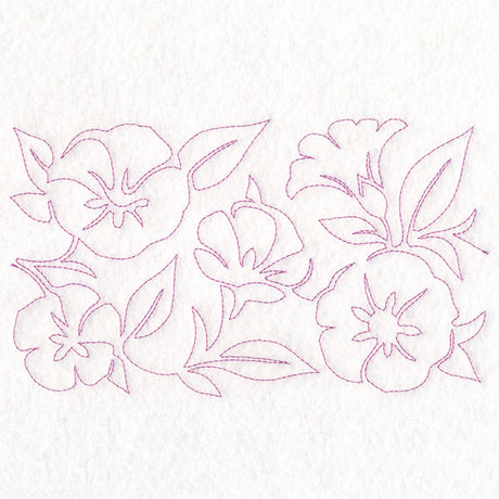 Spring Flowers - Morning Glories (Edge-to-Edge Quilting)