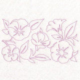 Spring Flowers - Morning Glories (Edge-to-Edge Quilting)