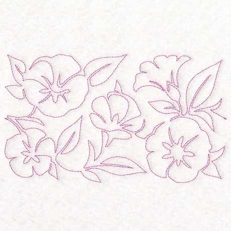 Spring Flowers - Morning Glories (Edge-to-Edge Quilting)