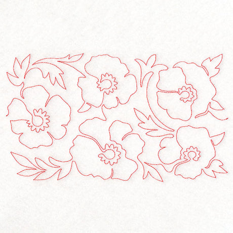 Spring Flowers - Poppies (Edge-to-Edge Quilting)