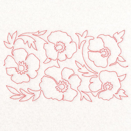 Spring Flowers - Poppies (Edge-to-Edge Quilting)