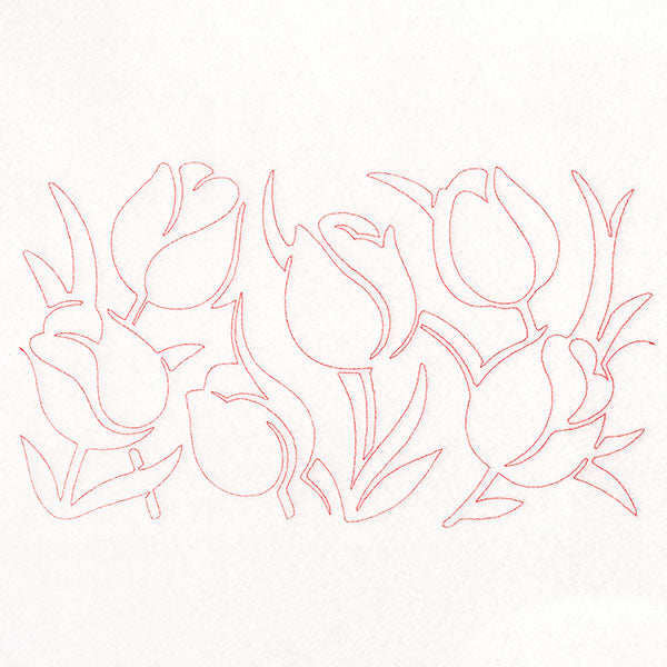 Spring Flowers - Tulips (Edge-to-Edge Quilting)