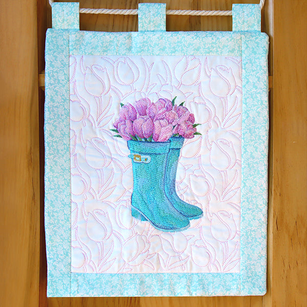 Spring Flowers - Tulips (Edge-to-Edge Quilting)