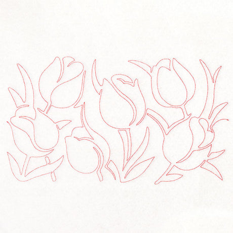 Spring Flowers - Tulips (Edge-to-Edge Quilting)