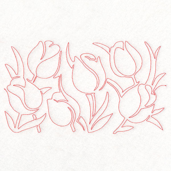 Spring Flowers - Tulips (Edge-to-Edge Quilting)