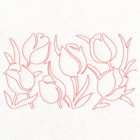 Spring Flowers - Tulips (Edge-to-Edge Quilting)