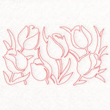 Spring Flowers - Tulips (Edge-to-Edge Quilting)