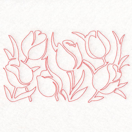 Spring Flowers - Tulips (Edge-to-Edge Quilting)