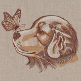 Perfectly Poised Monarch and Puppy