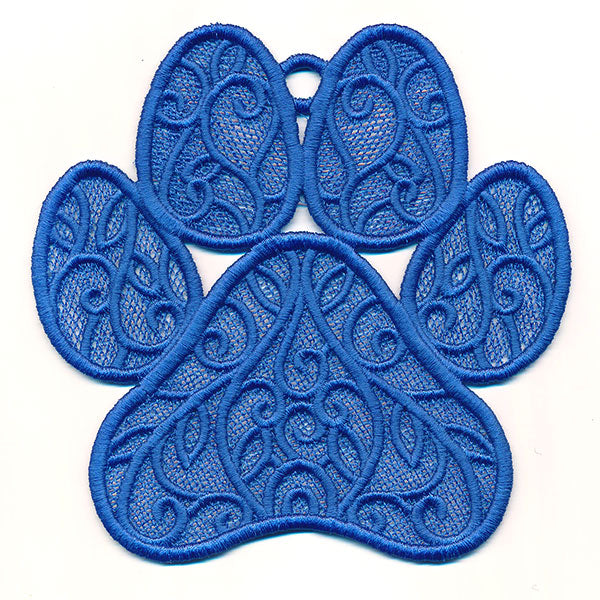 Dog Paw Ornament (Lace)
