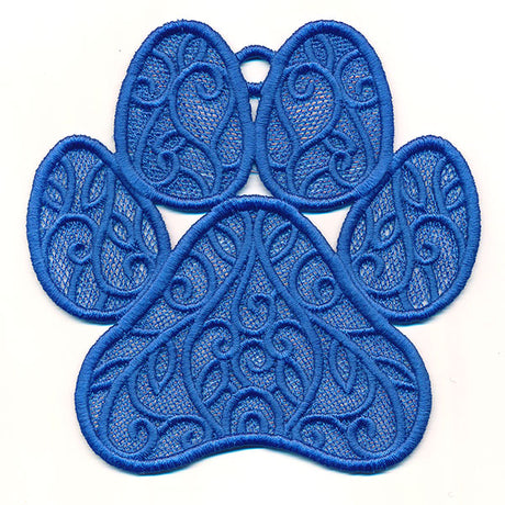 Dog Paw Ornament (Lace)