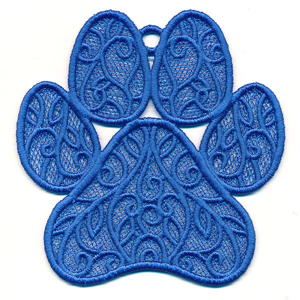 Dog Paw Ornament (Lace)