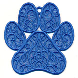 Dog Paw Ornament (Lace)