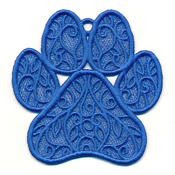 Dog Paw Ornament (Lace)