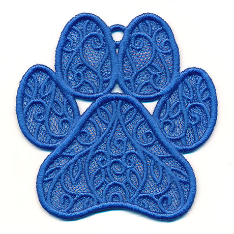 Dog Paw Ornament (Lace)