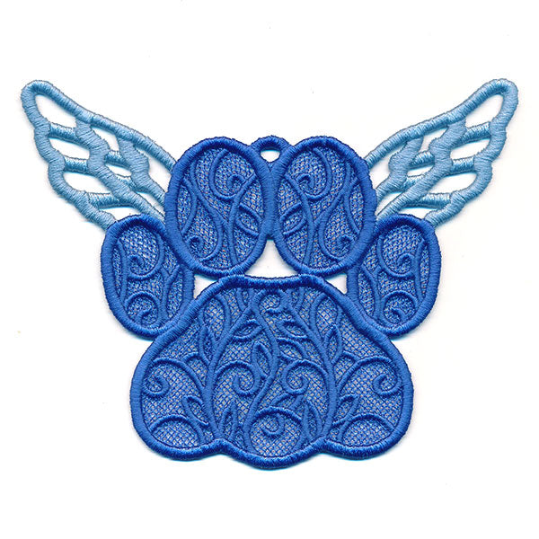 Cat Paw Ornament with Wings (Lace)