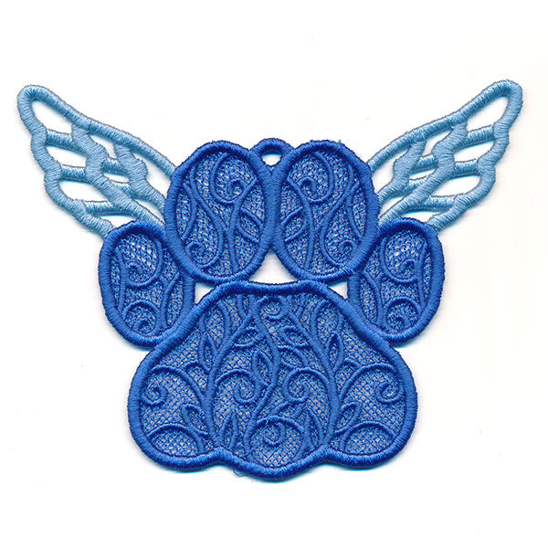 Cat Paw Ornament with Wings (Lace)