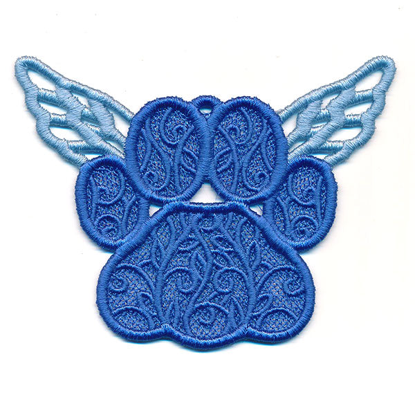 Cat Paw Ornament with Wings (Lace)