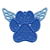 Dog Paw Ornament with Wings (Lace)