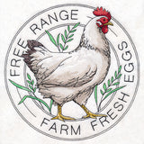 Farm Fresh Eggs Chicken Stamp