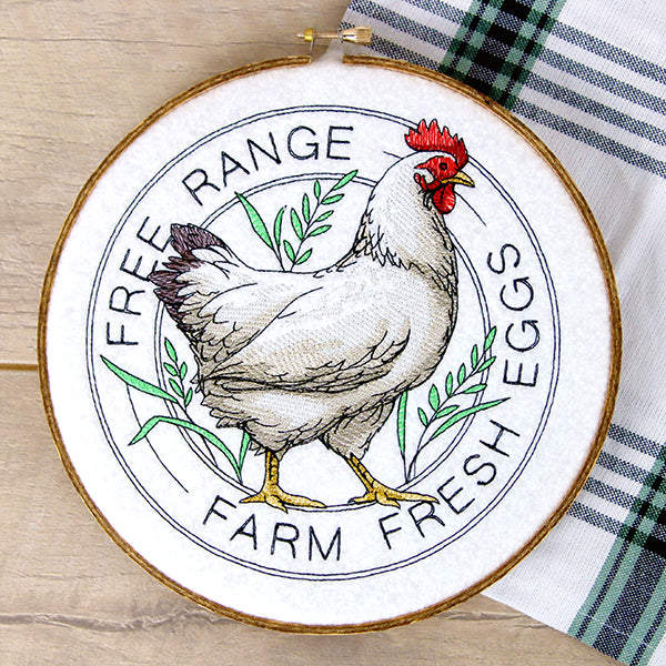 Farm Fresh Eggs Chicken Stamp