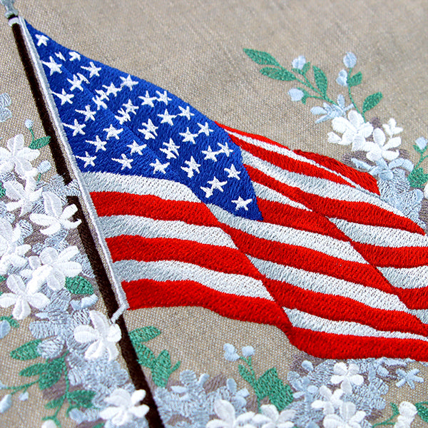 Old Glory Flag and Blooms