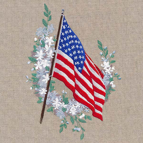 Old Glory Flag and Blooms