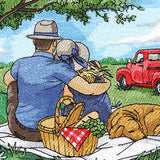 Old Time Picnics in the Park Scene