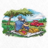 Old Time Picnics in the Park Scene