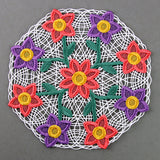 Wild Blooms Doily (Battenburg Lace)
