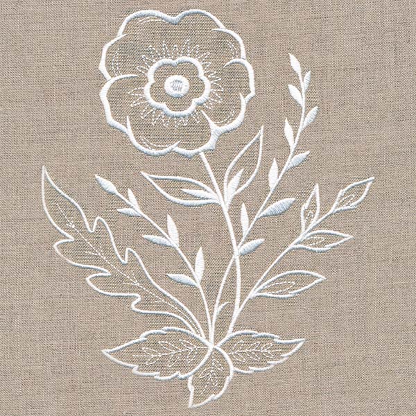 Wild Anemone Accent (Whitework)