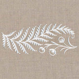 Fern and Berries Border (Whitework)