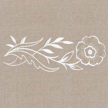 Wild Anemone Border (Whitework)