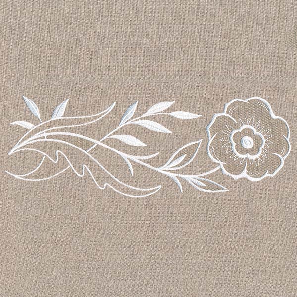 Wild Anemone Border (Whitework)
