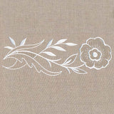 Wild Anemone Border (Whitework)