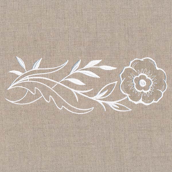 Wild Anemone Border (Whitework)