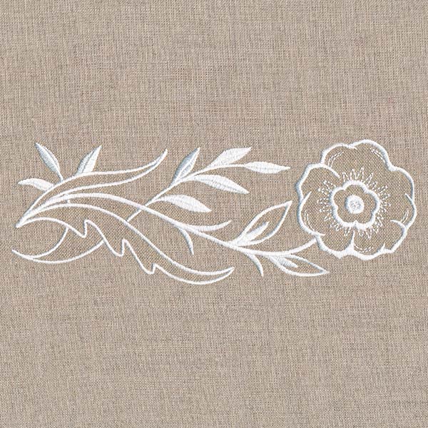 Wild Anemone Border (Whitework)