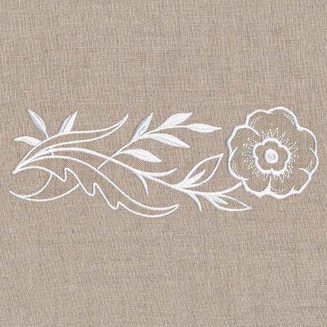 Wild Anemone Border (Whitework)