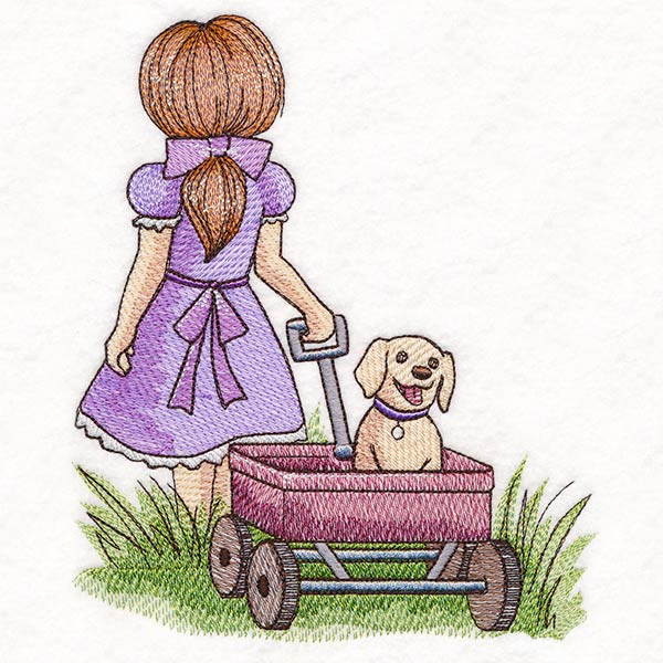 Childhood Nostalgia - Wagon Walks with Puppy